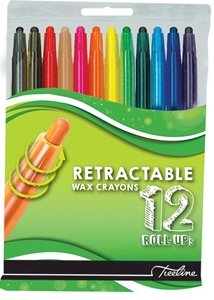 Picture of Treeline Retractable Wax Crayons 12 PCS