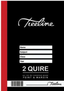 Picture of TREELINE A4 Counter Book 2 Quire Feint and Margin 192